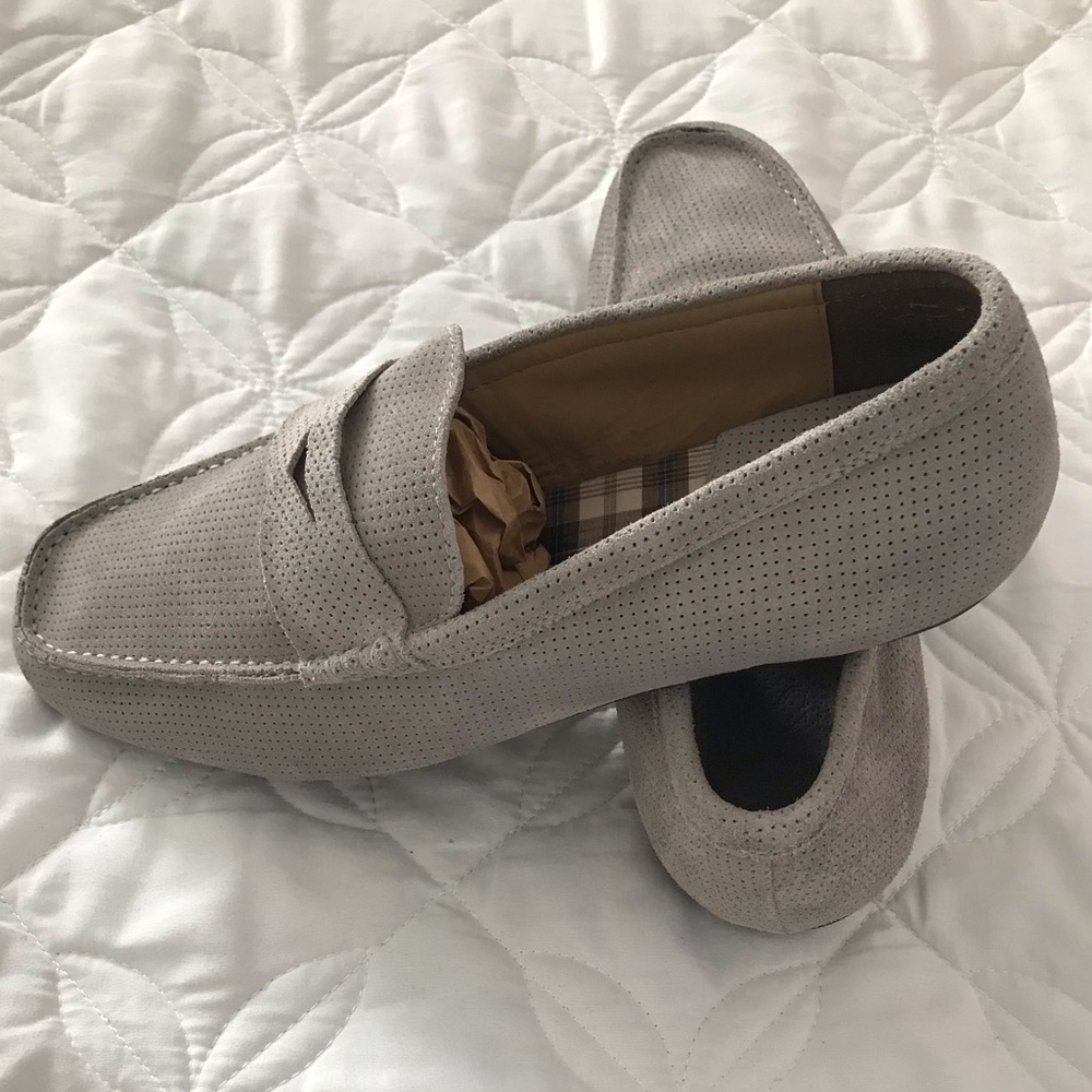 Buks Walk Over 11.5 Gray Penny Loafer